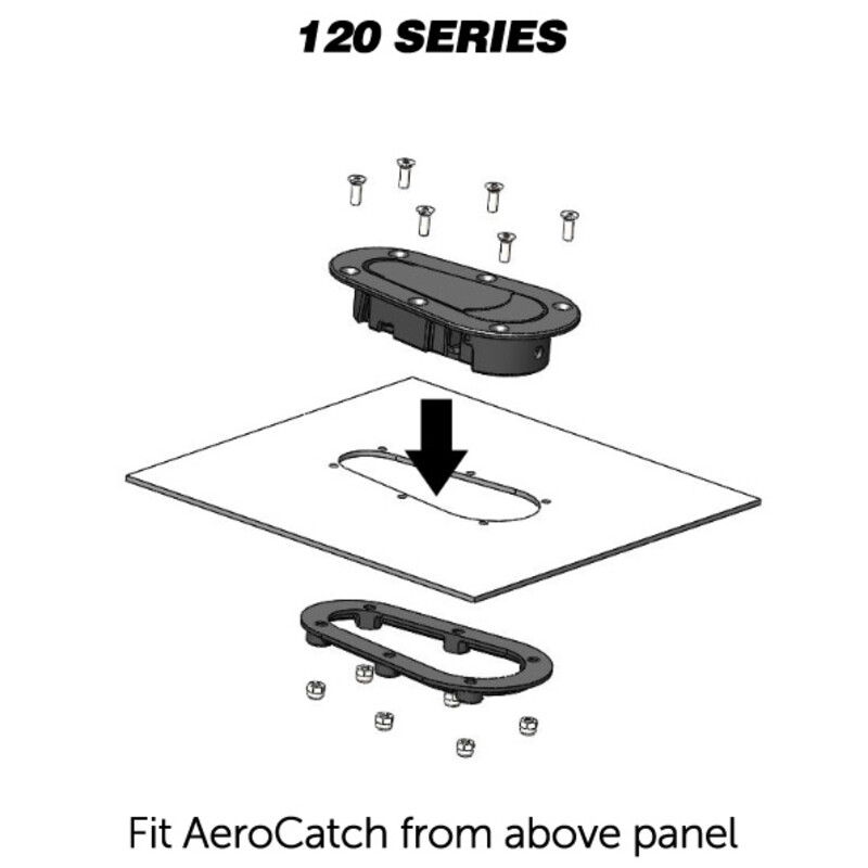 Attaches capot Aero Catch 120 avec clé (la paire)