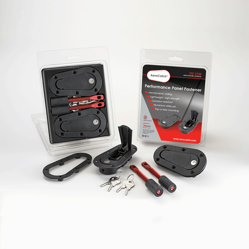 Attaches capot Aero Catch 120 avec clé (la paire)