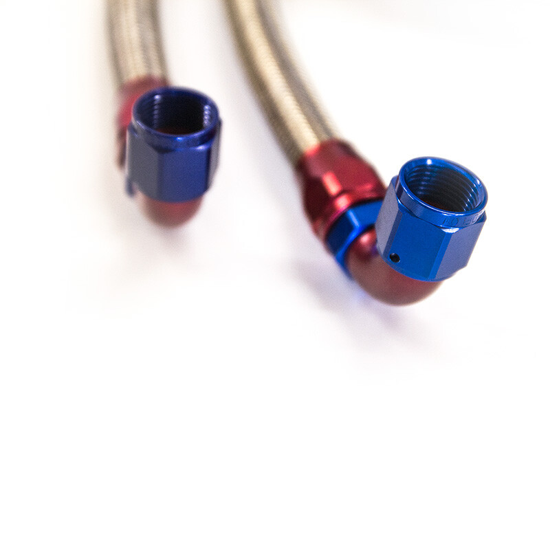 Durites Tressées pour Circuit d'Huile - 140cm - Dash 10 (la paire)