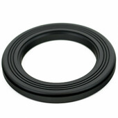 Volant Nardi Classic ND36, Cuir Noir, Branches Noires, Coutures Grises, Tulipé 40 mm