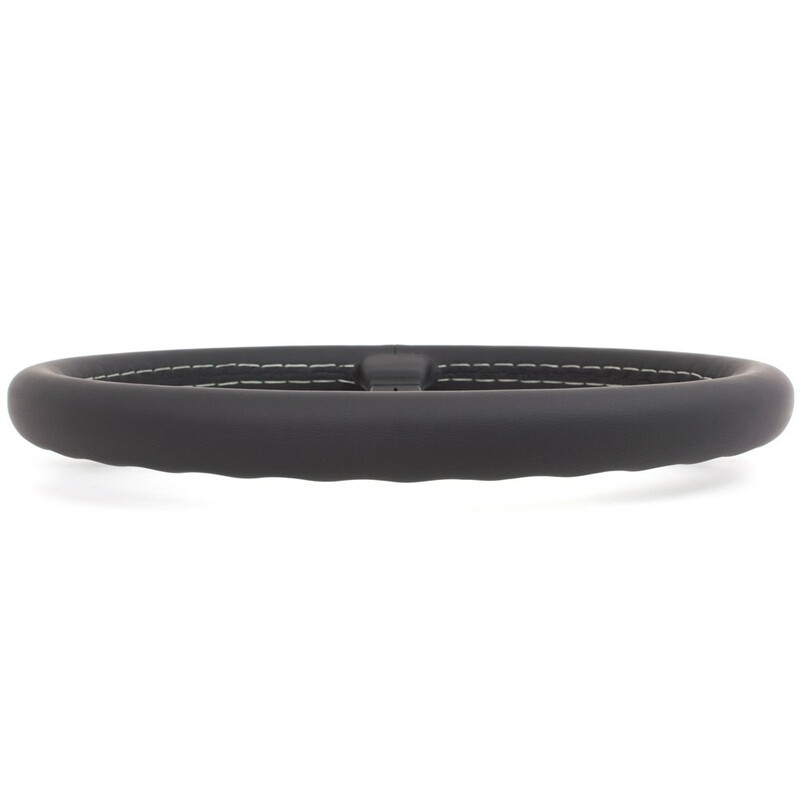 Volant Nardi Classic ND36, Cuir Noir, Branches Noires, Coutures Grises, Tulipé 40 mm