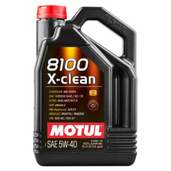 5L Huile Motul 5W40 8100 X-Clean (VAG, Renault Sport, Ford, GM Dexos 2)