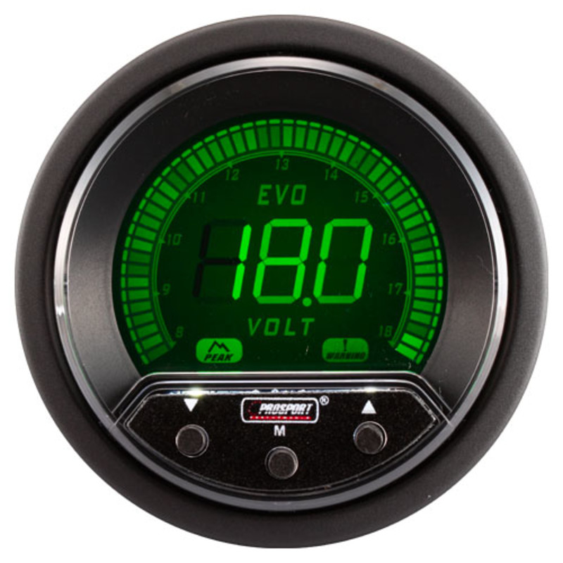 Mano-Voltmètre ProSport Evo (Digital, 4 Couleurs)