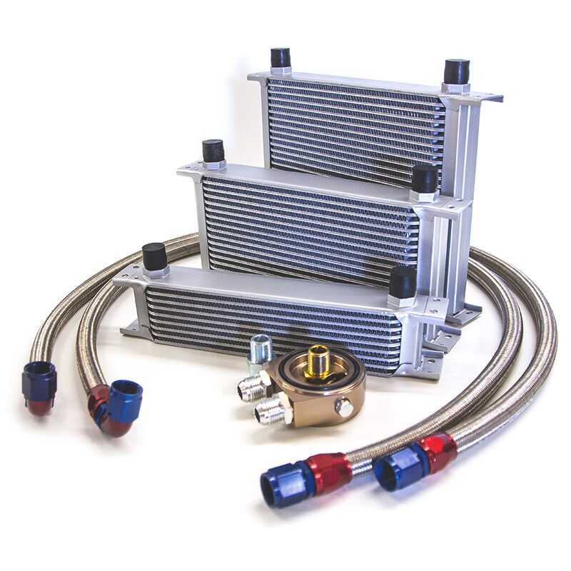 Kit Radiateur d'Huile Universel avec Durites et Plaque Sandwich