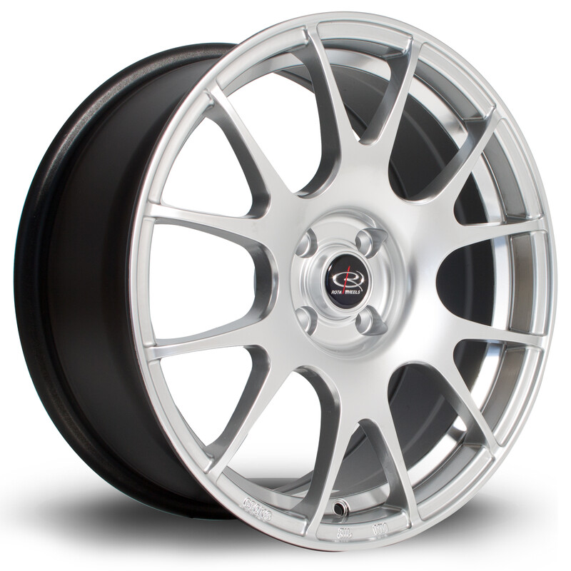 Jante Rota Blitz 17x8" 5x100 ET35, Gris Argenté / Poli