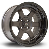 Jante Rota Grid V 15x8" 4x100 ET0, Gunmetal, Rebord Noir Brillant