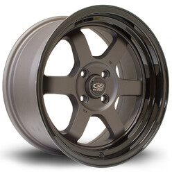 Jante Rota Grid V 16x8" 4x100 ET20, Gunmetal, Rebord Noir Brillant