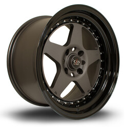 Jante Rota Kyusha 17x9.5" 5x114.3 ET0, Gunmetal, Rebord Noir