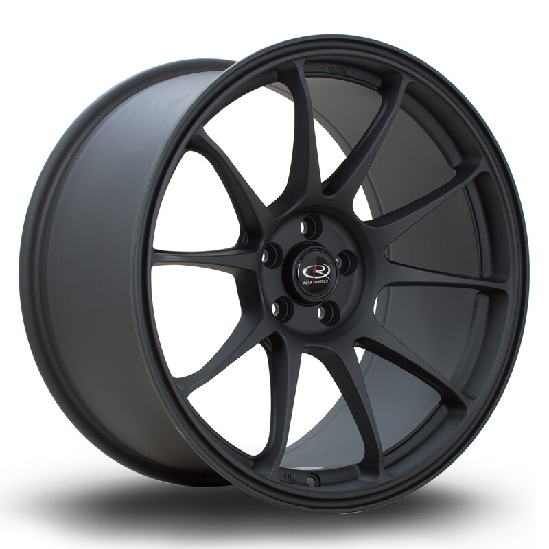 Jante Rota Titan 18x9.5" 5x100 ET35, Noir Mat / Satiné