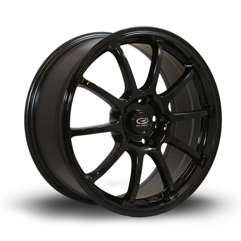 Jante Rota Force 17x7.5" 5x114.3 ET45, Noir / Brillant