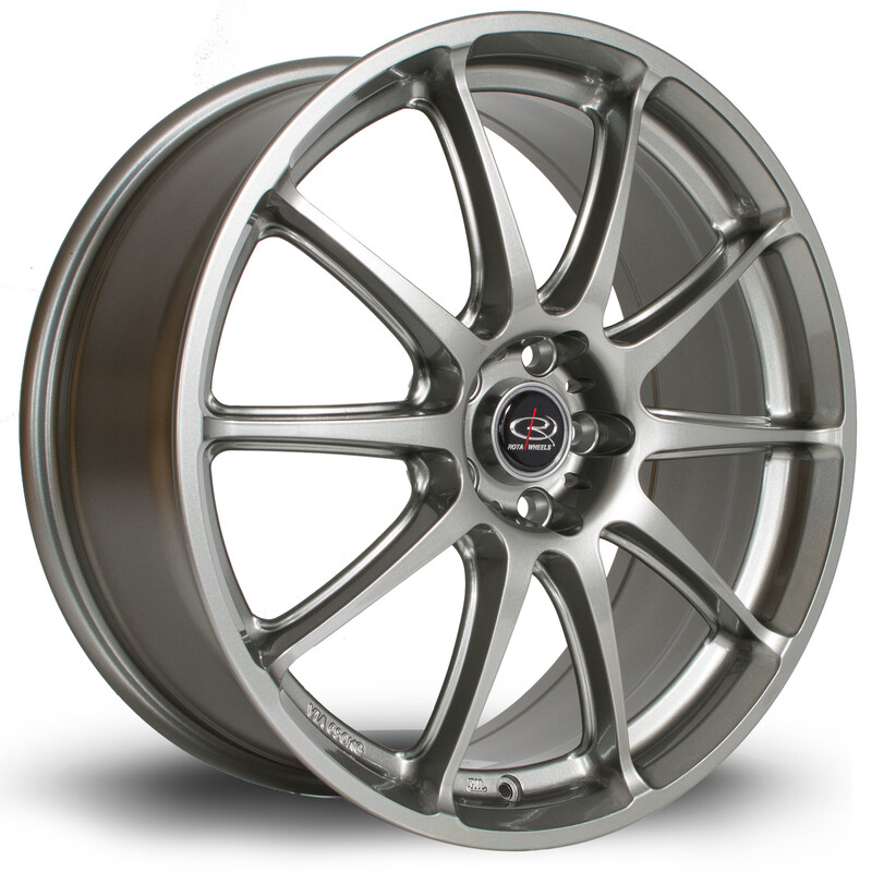 Jante Rota GRA 18x7.5" 5x100 ET48, Gris Foncé / Anthracite