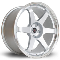 Jante Rota Grid 19x9.5" 5x114.3 ET20, Gris Argenté, Rebord Chromé