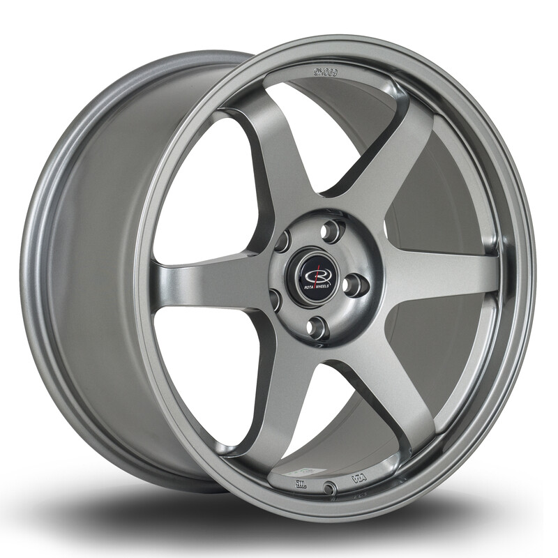 Jante Rota Grid 19x9.5" 5x114.3 ET20, Gris Argenté / Poli