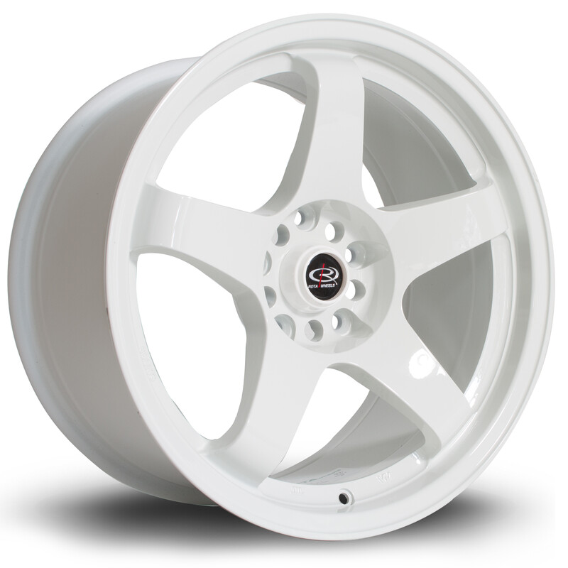 Jante Rota GTR 17x9.5" 5x114.3 ET12, Blanc