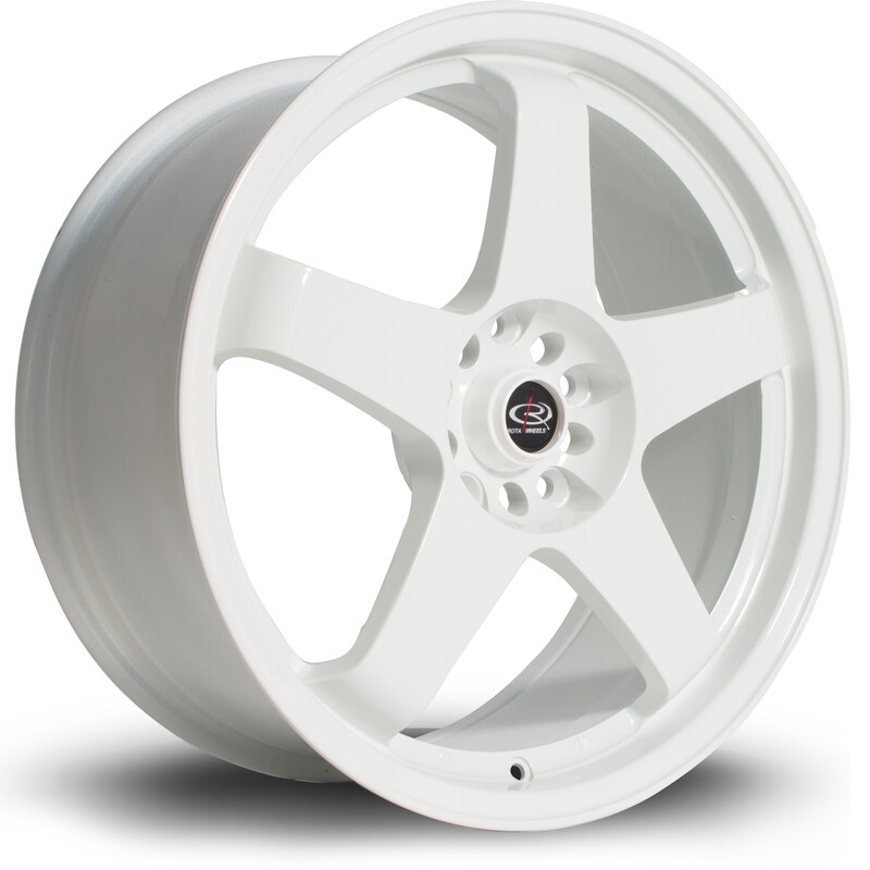 Jante Rota GTR 18x8.5" 5x114.3 ET30, Blanc
