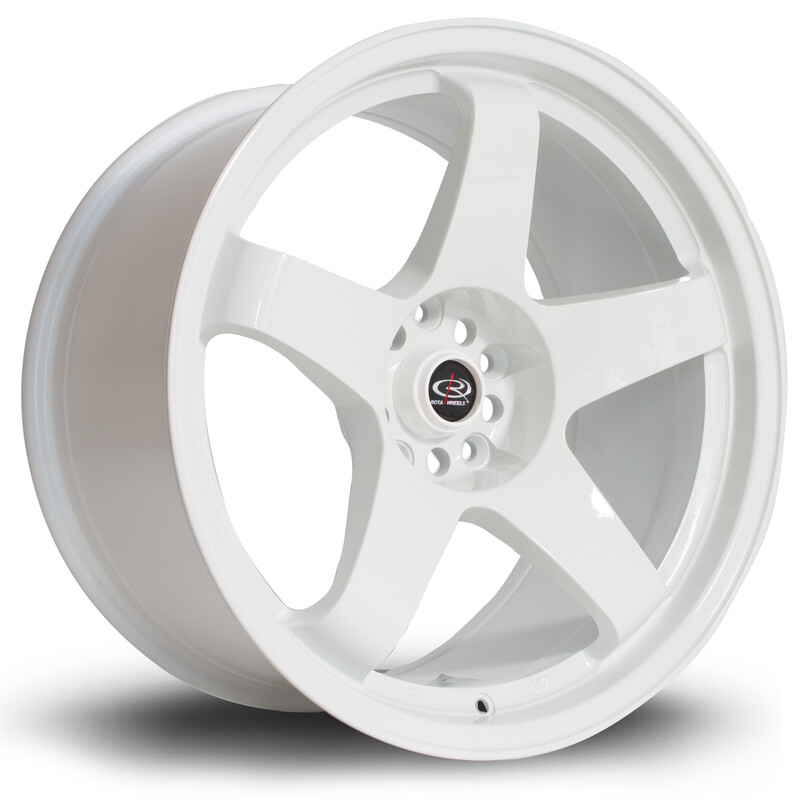 Jante Rota GTR 18x9.5" 5x114.3 ET30, Blanc