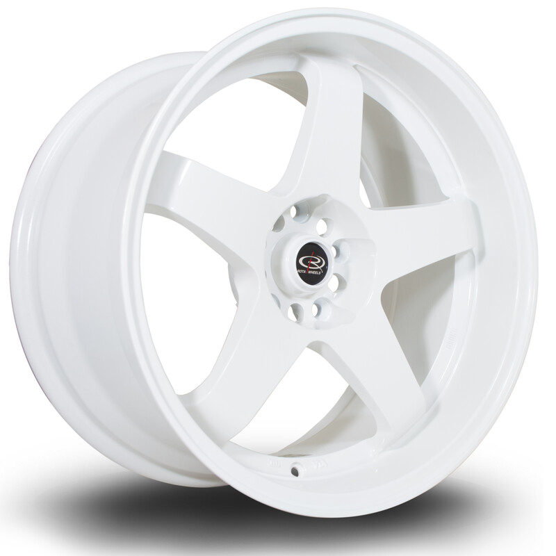 Jante Rota GTR-D 18x9.5" 5x114.3 ET12, Blanc
