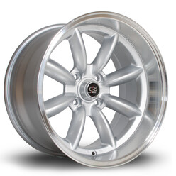Jante Rota RB-X 17x9.5" 4x114.3 ET-19, Gris Argenté / Poli