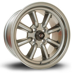 Jante Rota RKR 15x8" 4x100 ET10, Gris Argenté / Poli