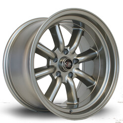 Jante Rota RKR 17x9.5" 5x114.3 ET-10, Gris Argenté / Poli