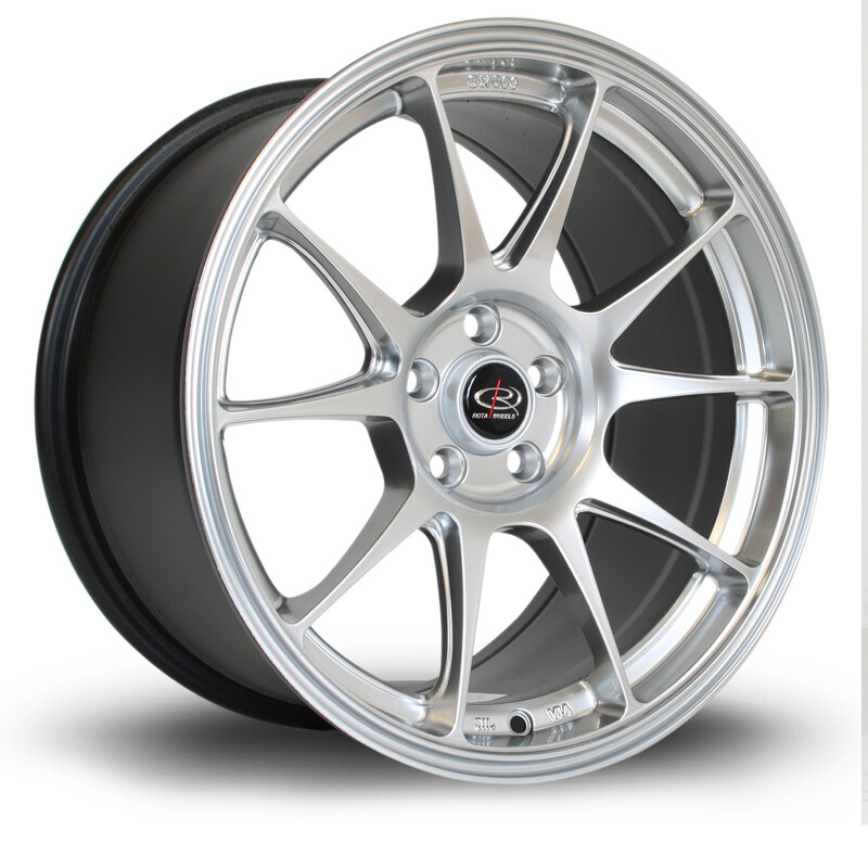 Jante Rota Titan 17x9" 5x100 ET42, Gris Argenté / Poli