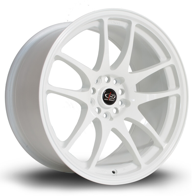 Jante Rota Torque 18x9.5" 5x114.3 ET30, Blanc