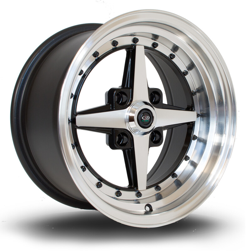 Jante Rota Zero 15x8" 4x114.3 ET10, Noir Mat / Satiné