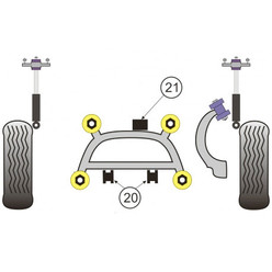 Silentblocs de Différentiel Powerflex pour BMW M3 E46