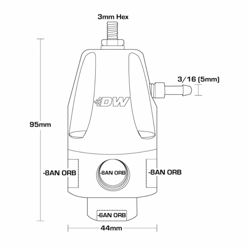 Régulateur de Pression d'Essence Deatschwerks DWR1000 E85 (Noir)