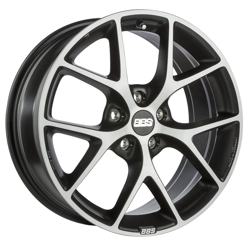 Jante BBS SR 18x8" 5x120 ET32, Noir / Poli (SR019)