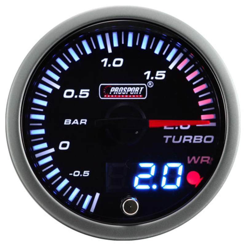 Manomètre de Pression de Turbo "Dual Display" ProSport JDM (60 mm)