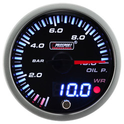 Manomètre de Pression d'Huile "Dual Display" ProSport JDM (60 mm)
