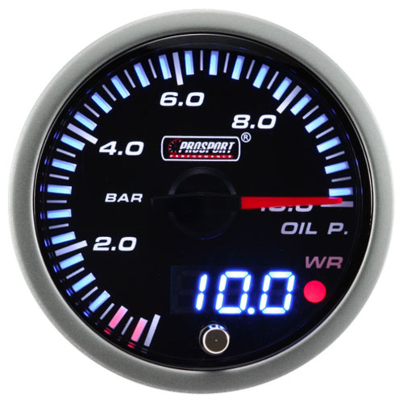 Manomètre de Pression d'Huile "Dual Display" ProSport JDM (60 mm)
