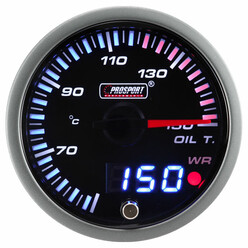 Manomètre de Température d'Huile "Dual Display" ProSport JDM (60 mm)