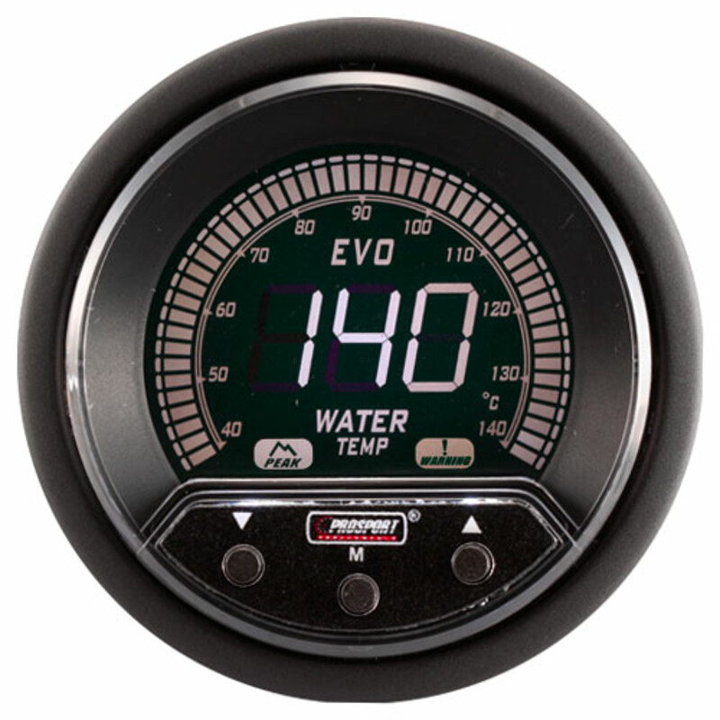 Manomètre de Température d'Eau ProSport Evo (Digital, 4 Couleurs)