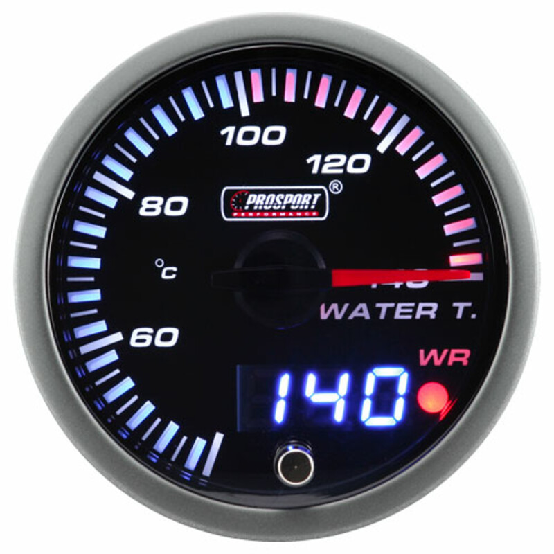 Manomètre de Température d'Eau "Dual Display" ProSport JDM (60 mm)