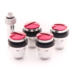 Valves Plates en Aluminium - Magenta (lot de 4)