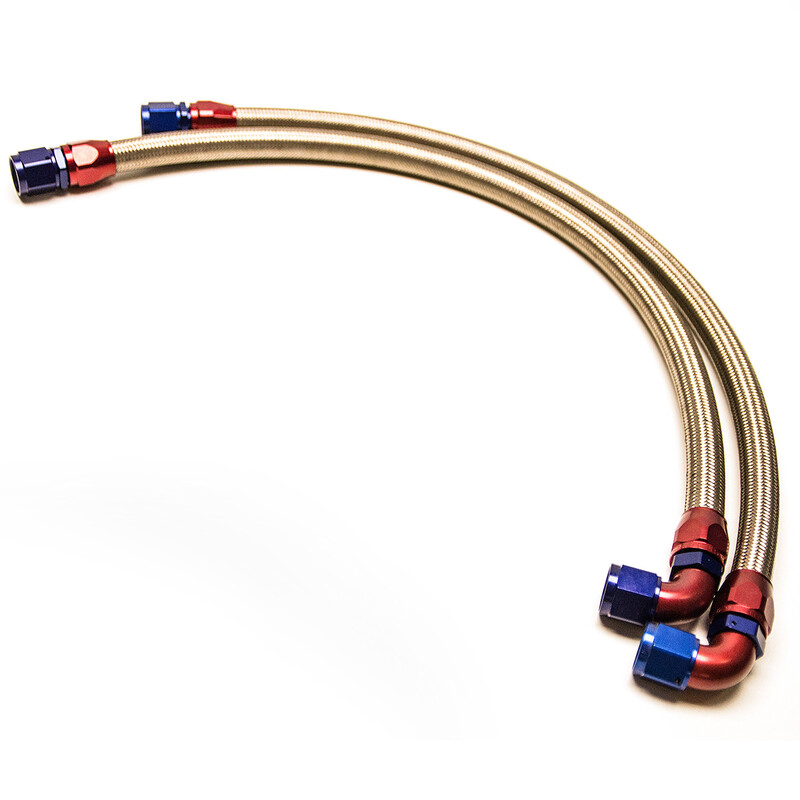 Durites Tressées pour Circuit d'Huile - 70cm - Dash 10 (la paire)