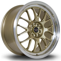 Jante Rota MXR 18x8.5" 5x100/114.3 ET44, Dorées, Rebord Chromé