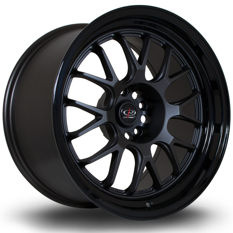 Jante Rota MXR 18x10" 5x114.3 ET12, Gunmetal, Rebord Noir Brillant