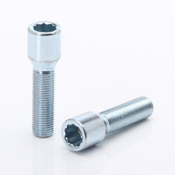 Vis de Roue Longues Argentées à Empreinte Interne M14x1.25 (Pack de 10)