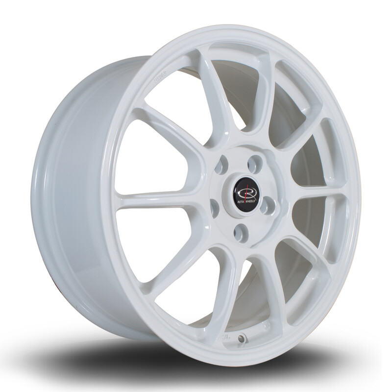 Jante Rota SS10 17x7.5" 5x108 ET50, Blanc