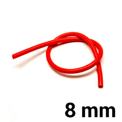 Durite Silicone Ø8 mm - Rouge (au mètre)