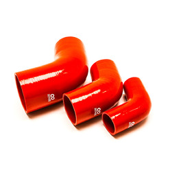 Coude 67° en Silicone Ø51 à Ø102 mm, Rouge