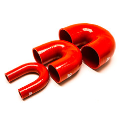 Coude 180° en Silicone Ø16 à Ø89 mm, Rouge