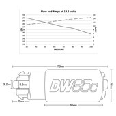 Pompe à Essence Deatschwerks DW65C 265 L/h E85 pour Honda Civic EP, Integra DC5, Mazda MX-5 NC