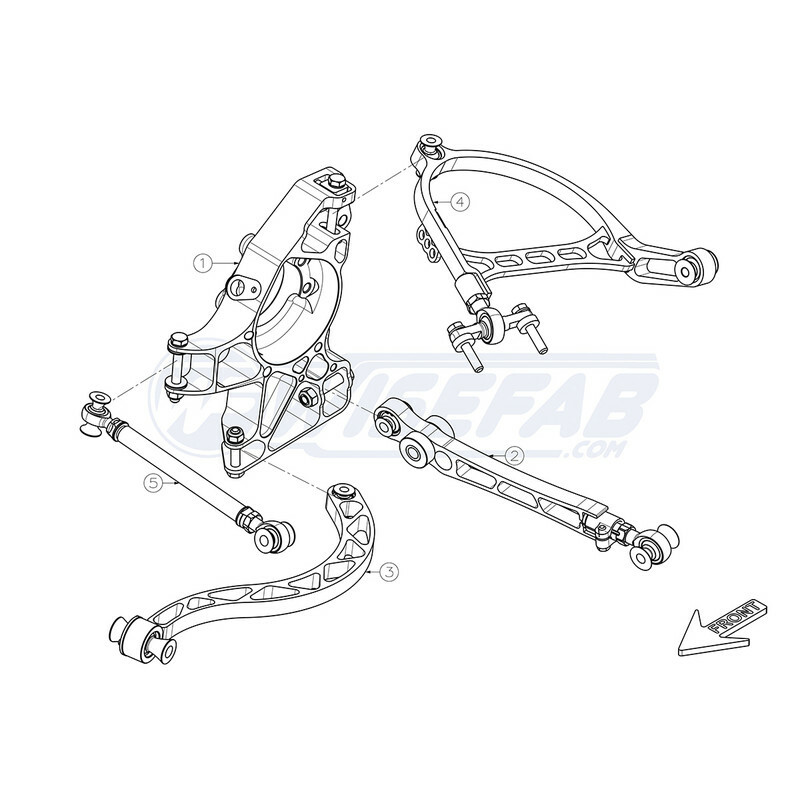 Kit Arrière Wisefab "Grip" pour Mitsubishi Lancer Evo 7/8/9