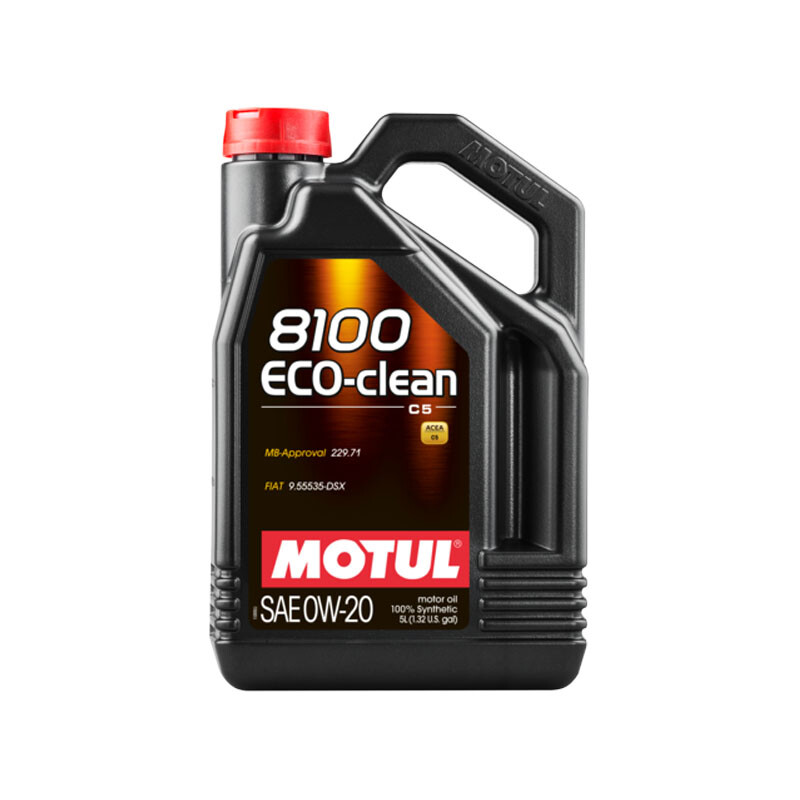 5L Huile Motul 0W20 8100 Eco-Clean LL-14 FE+ (BMW, Mini, Alfa Romeo, Fiat, Mercedes)