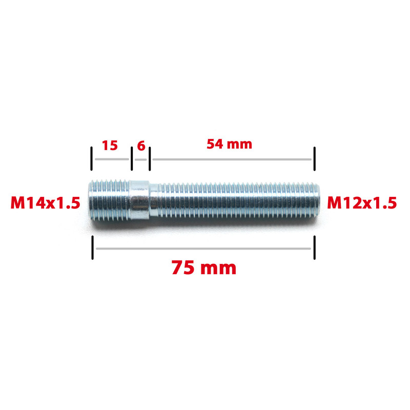 Goujon à Visser - Conversion M14x1.5 vers M12x1.5