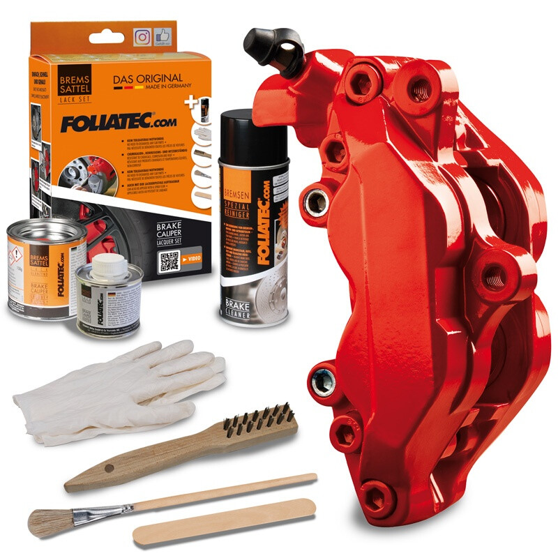 Foliatec Kit de peinture pour étrier de frein, Rouge